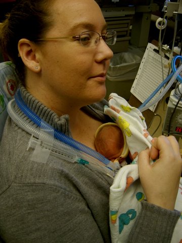 Mom holding Landon