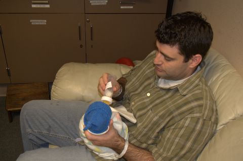 Landon free of wires in the Nursing Room