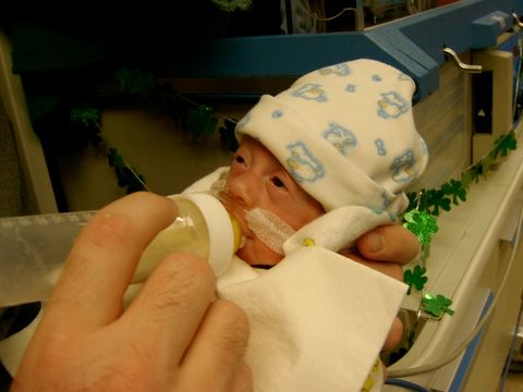 Dad Feeding Landon