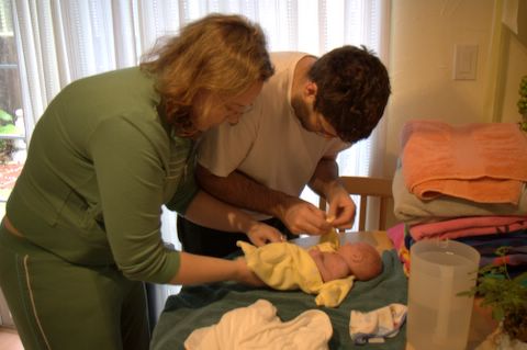 First bath at home