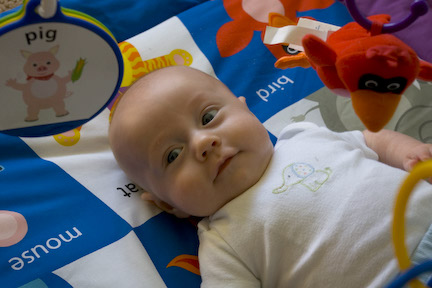 Landon on his playmat