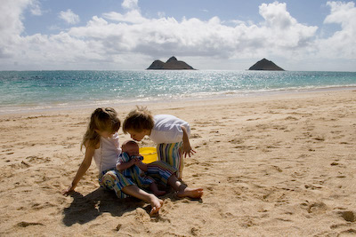 Landon with Emma and Zach