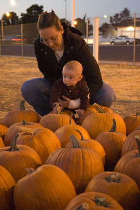 Landon at the Pumpkin Patch