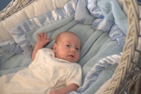 Landon in the Family Bassinet