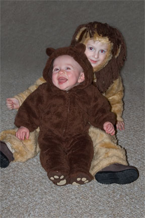 Landon and Ryan in Halloween Costumes